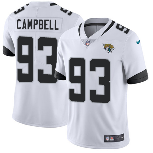Jacksonville Jaguars #93 Calais Campbell White Youth Stitched NFL Vapor Untouchable Limited Jersey->youth nfl jersey->Youth Jersey